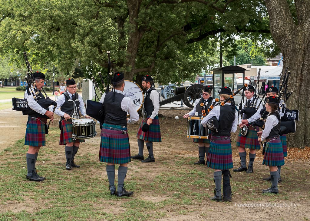 Governor Macquarie Memorial Pipe Band at Richmond Oval Airshow